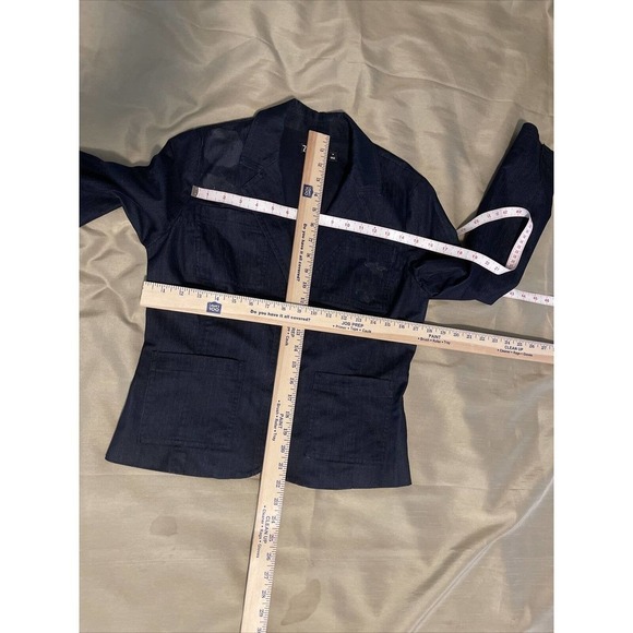 7th Avenue Design Studio New York & Co Blazer Jacket Women's Size M Blue Lined - Picture 11 of 12